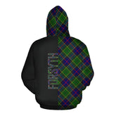 Forsyth Modern Tartan Hoodie Half of Me - Cross Style